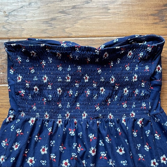 No Boundaries strapless red white & blue floral mini dress size XL (jrs) - Picture 10 of 13